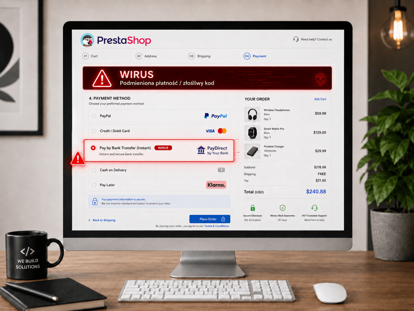 Usuwanie wirusów prestashop